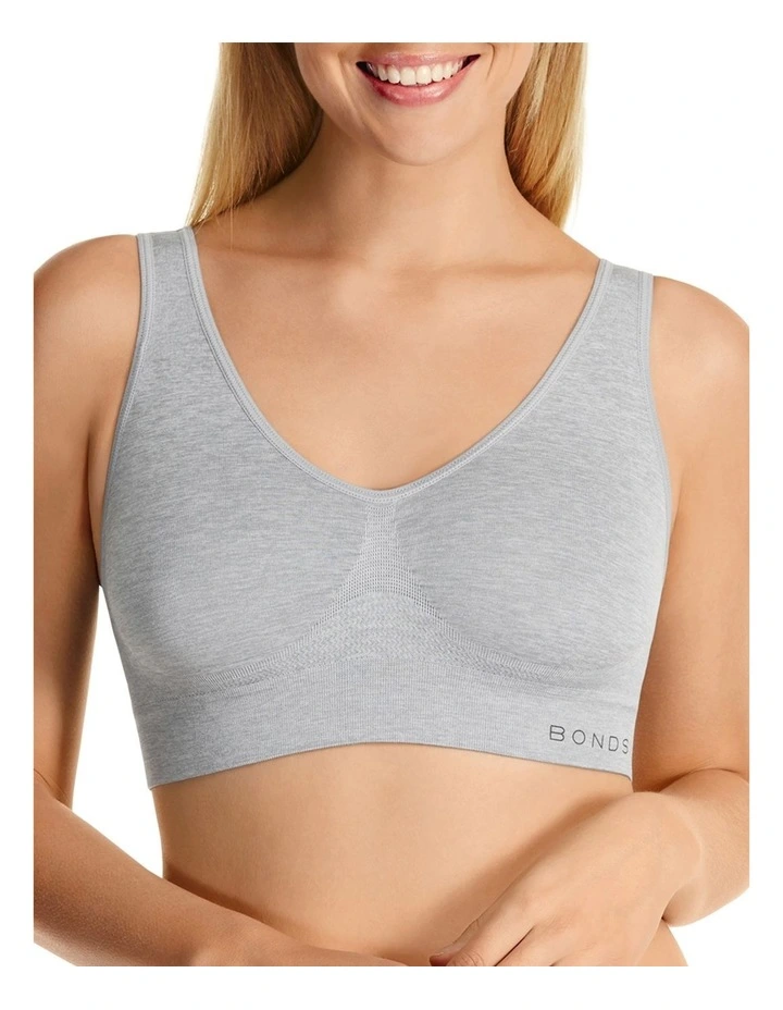 Seamless Comfy Crop Bra in Grey