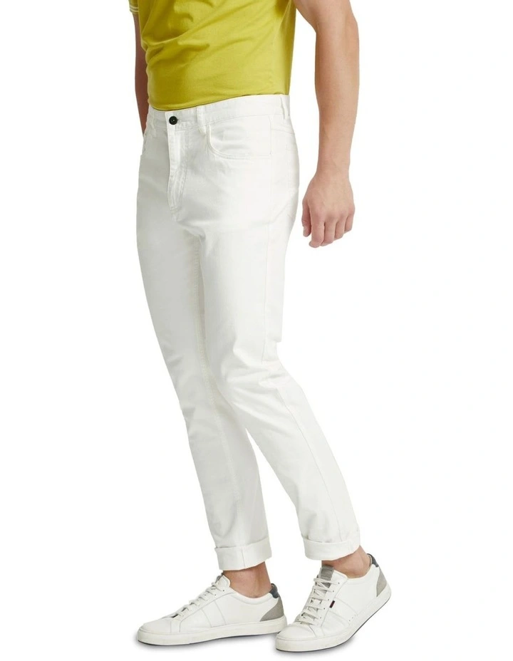 Otis Organic Cotton Casual Pants in Ivory