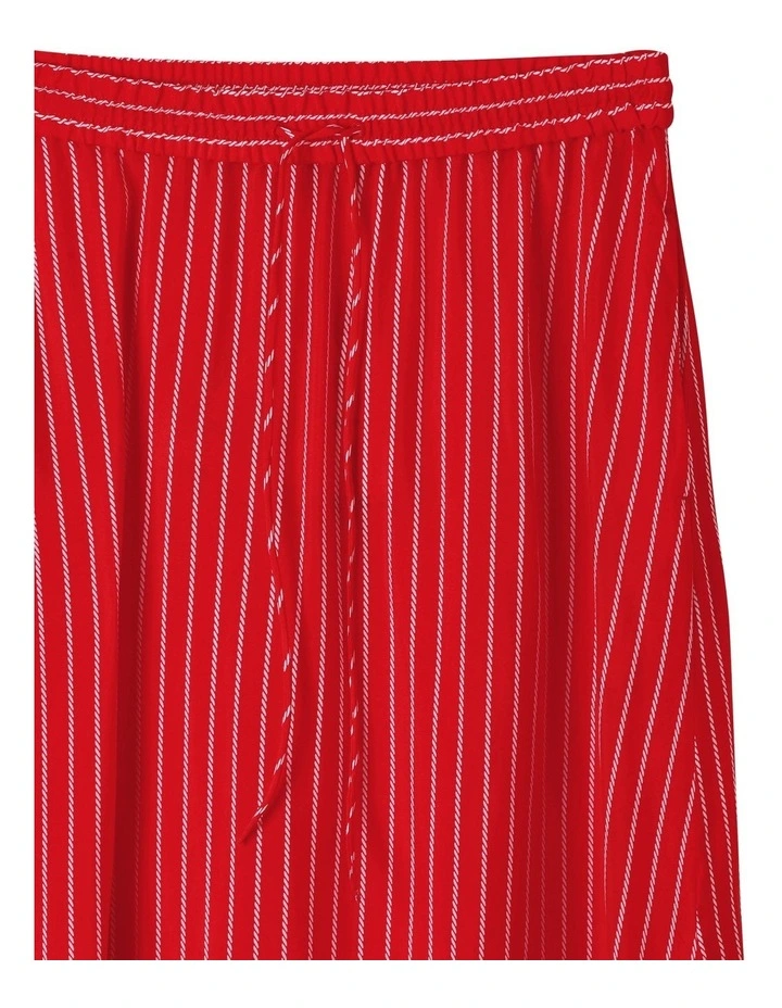 Cupro Midi Skirt in Rope Stripe Fireworks