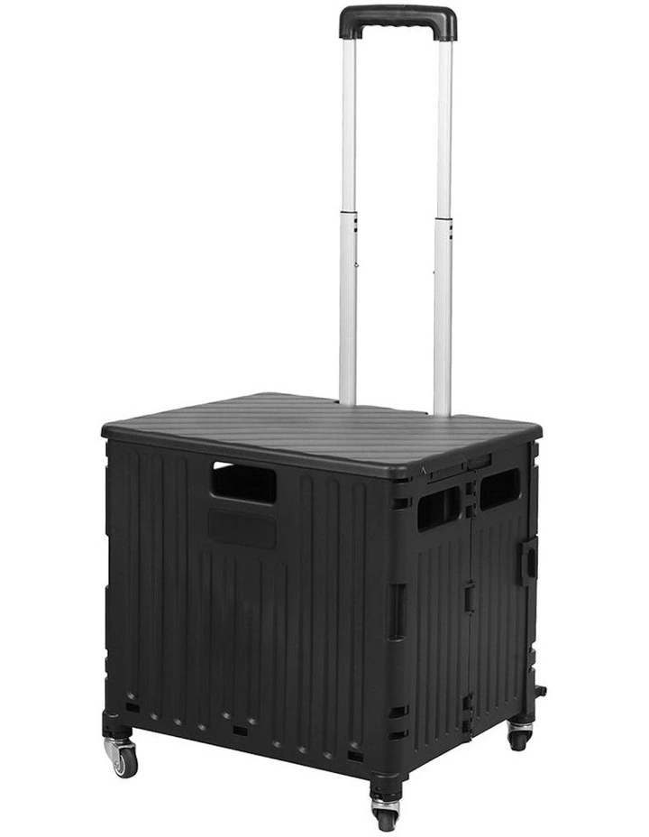Folding Shopping Trolley Cart in Black