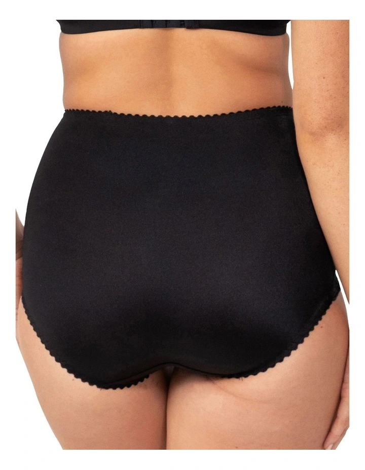 Tum-E-Lace High Waist Brief in Black