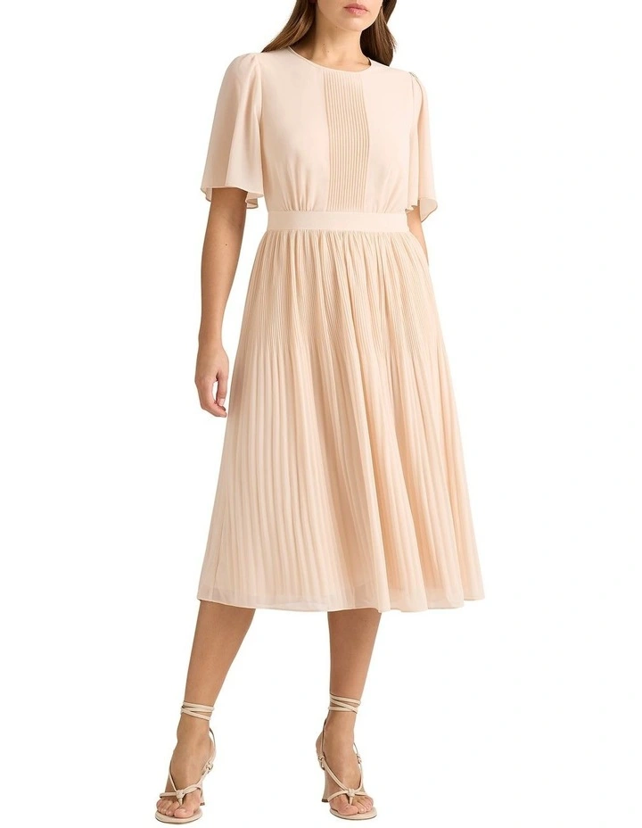 Bostan Pleated Dress in Birch