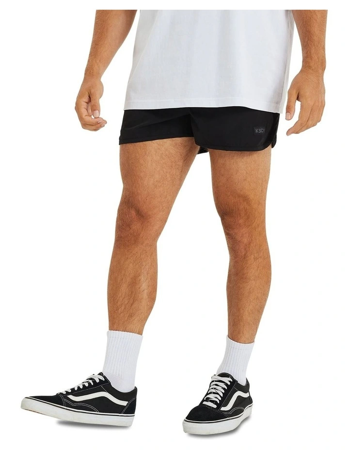 Dark Side Runner Shorts in Jet Black