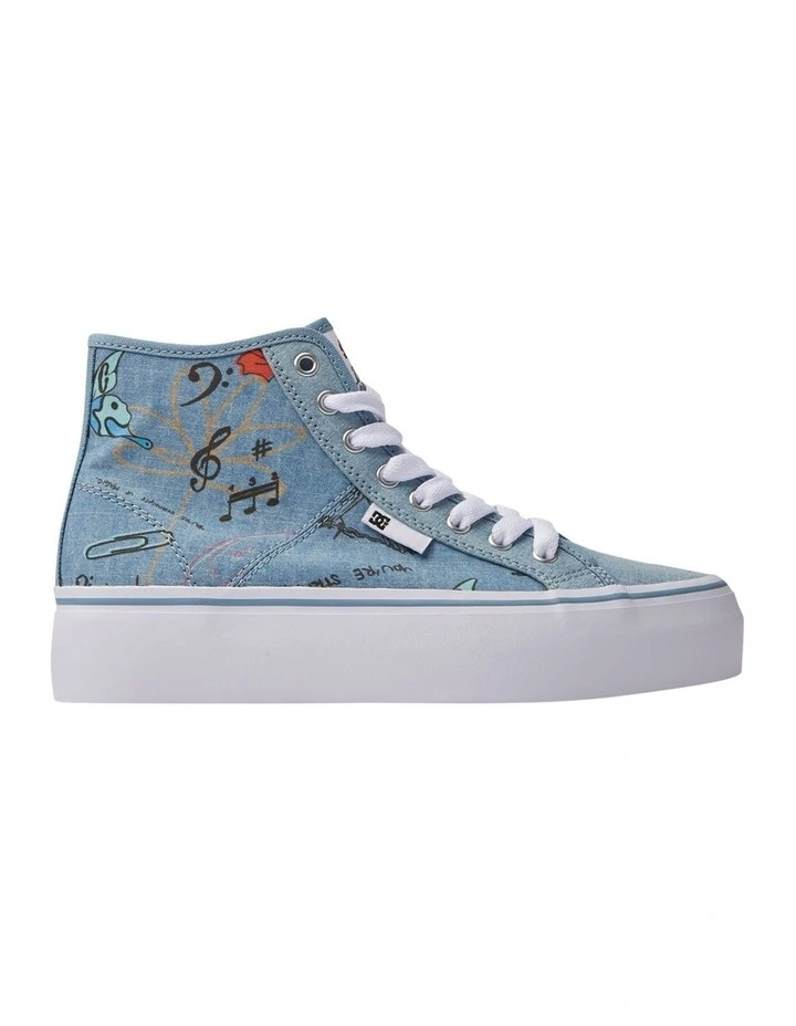 Manual Platform High Top Shoes in Heather Dark Denim