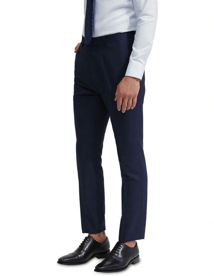 Hopkins Wool Suit Trousers in Navy