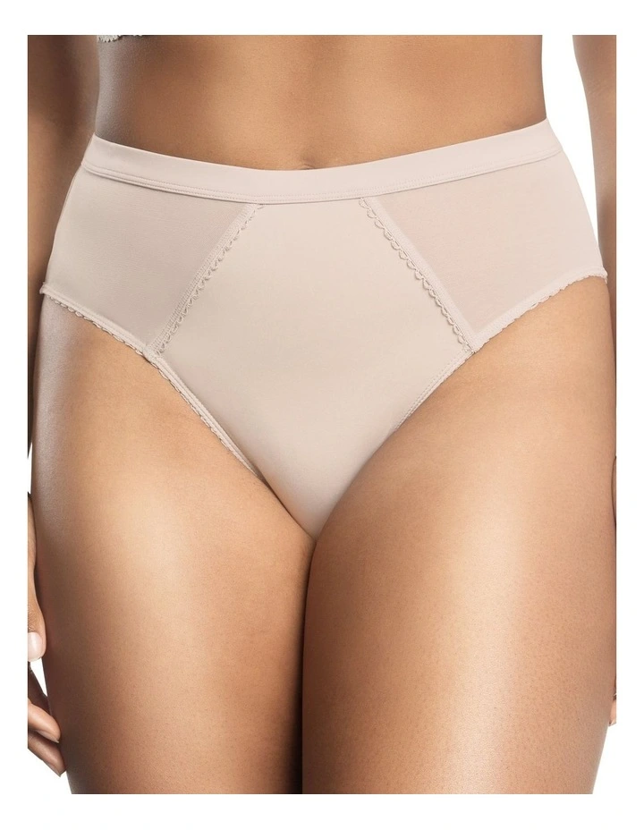 Micro Dressy French Cut High Waist Brief in Cameo Rose