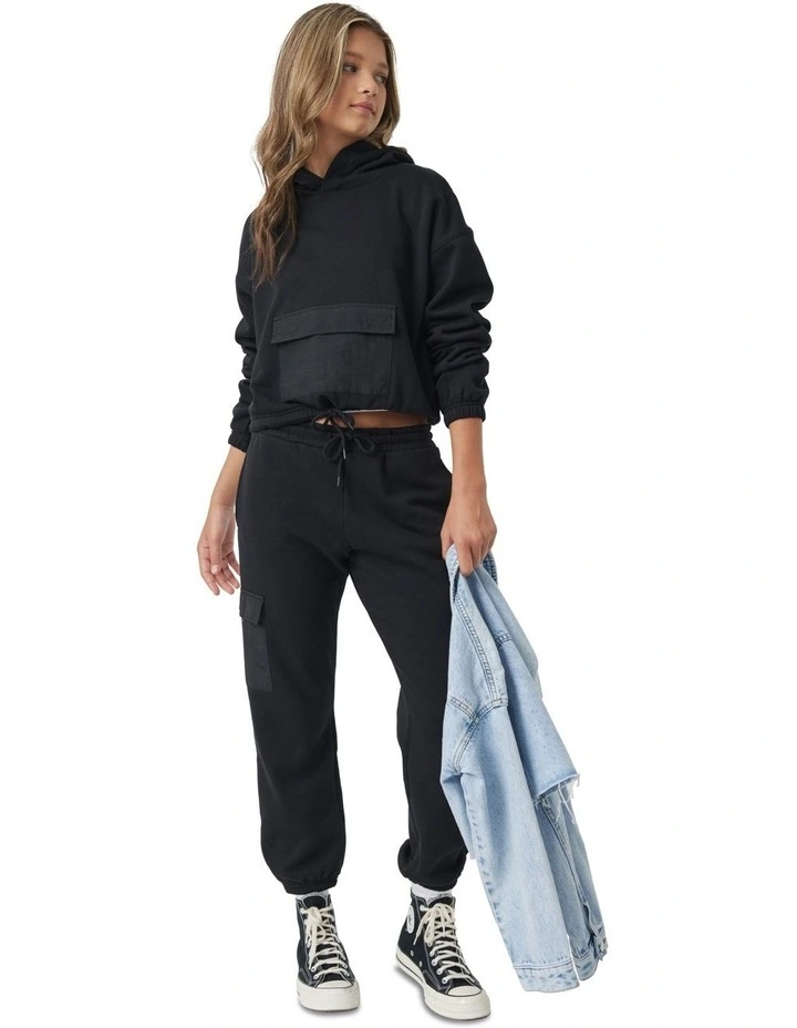 Cargo 90s Trackpant in Black