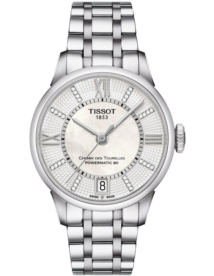 Chemin des Tourelles Powermatic 80 Lady T0992071111600 Automatic Watch in White