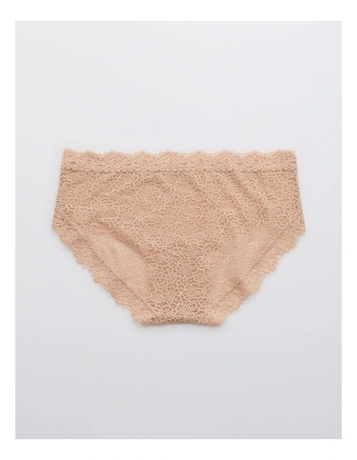 Eyelash Lace Boybrief Underwear in Beige