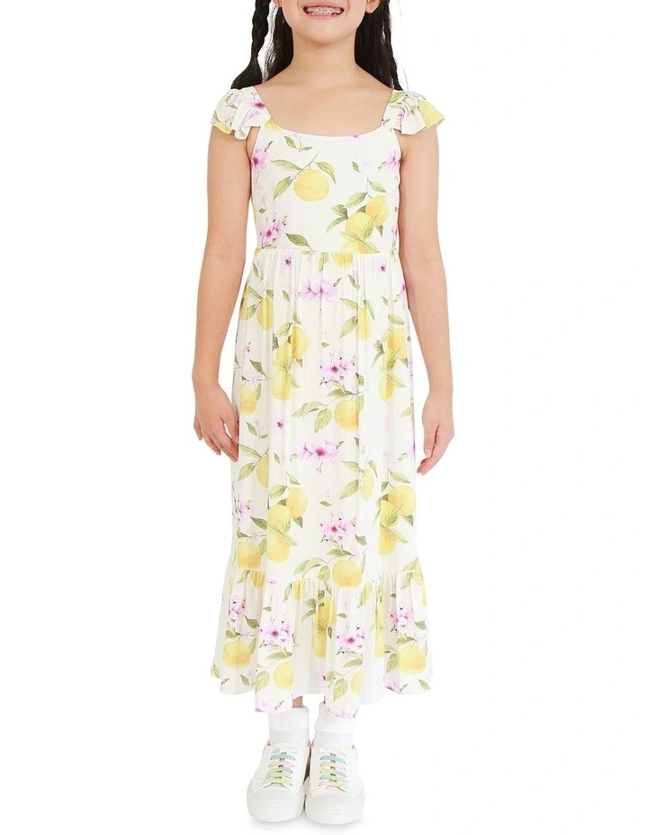Sunset Sakura Maxi Dress in Yellow