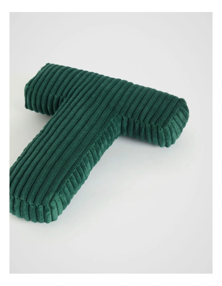 Ivy Cord Initial Cushion in T