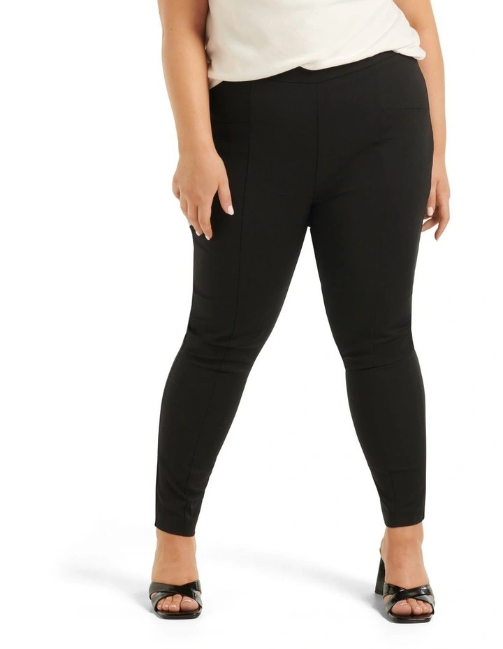Sophie Mid Rise Pull-On Pant in Black