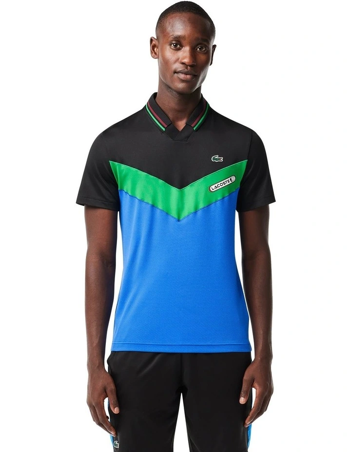 DM Tech Ultra Dry Polo Shirt in Black/Zin
