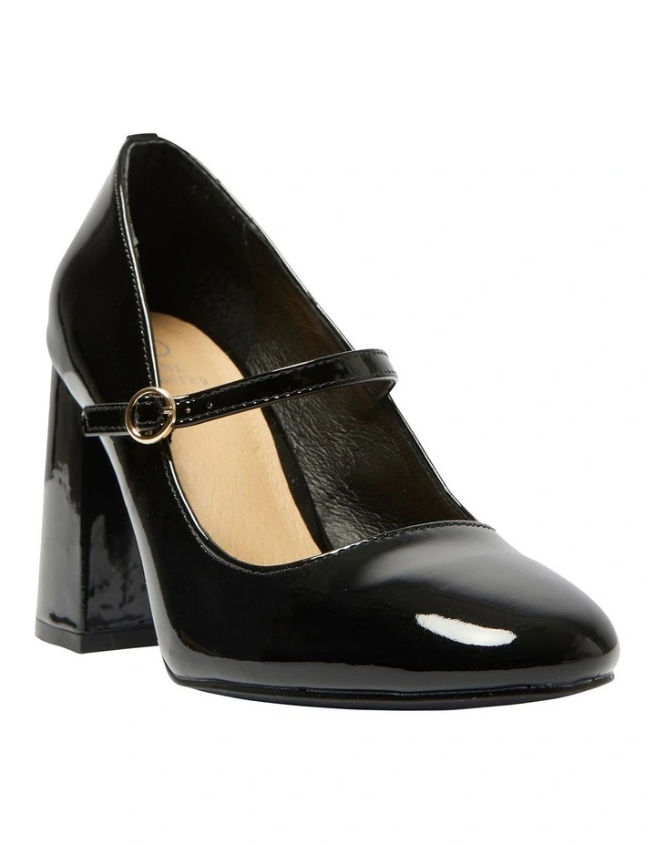 Gina Heeled Shoes in Black Patent Leather