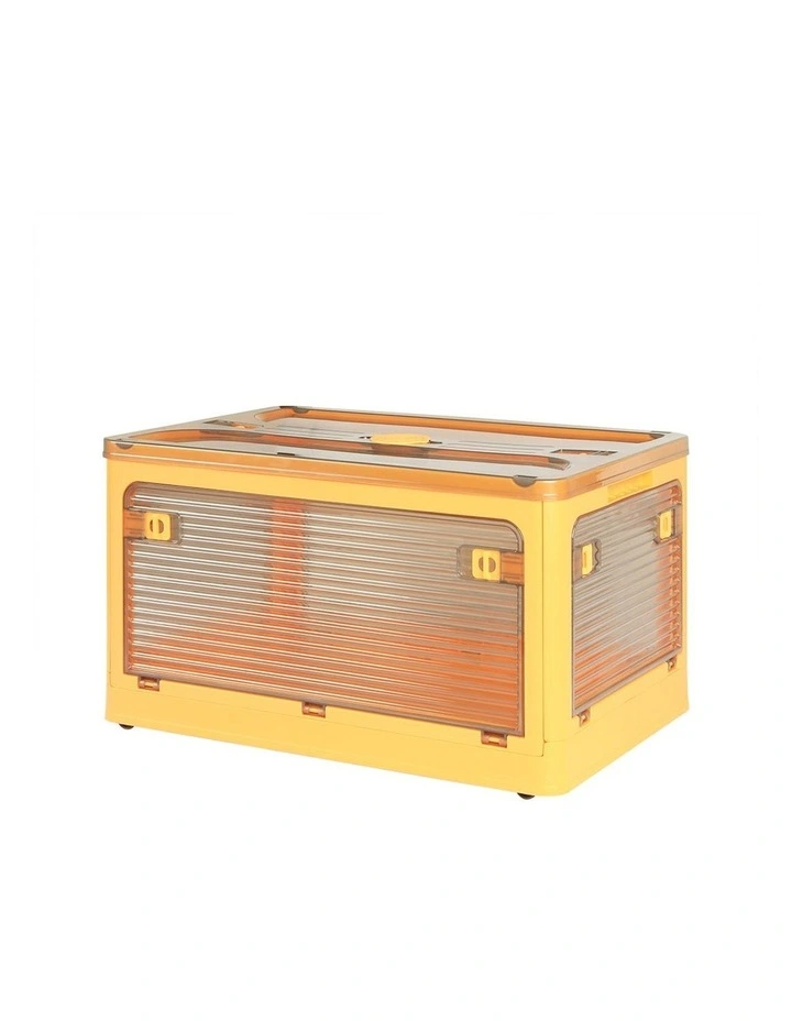 5 Side Open Foldable Stackable Storage Box in Orange