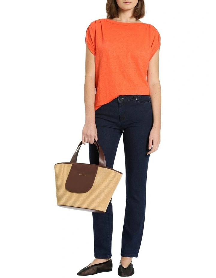 Stila Linen Jersey Tee in Persimmon