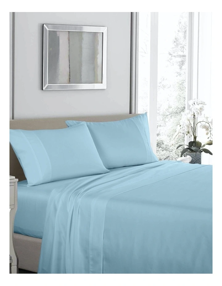 1200TC Ultrasoft 4 Piece Sheet Set in Light Blue