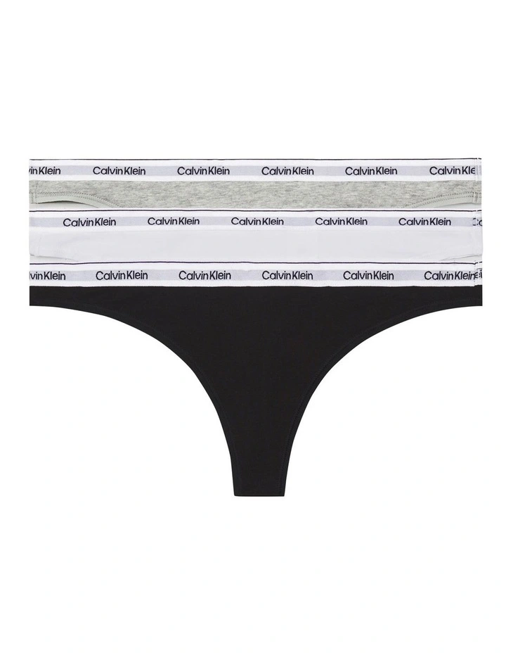 Modern Logo Low Rise Thong 3 Pack in Multi