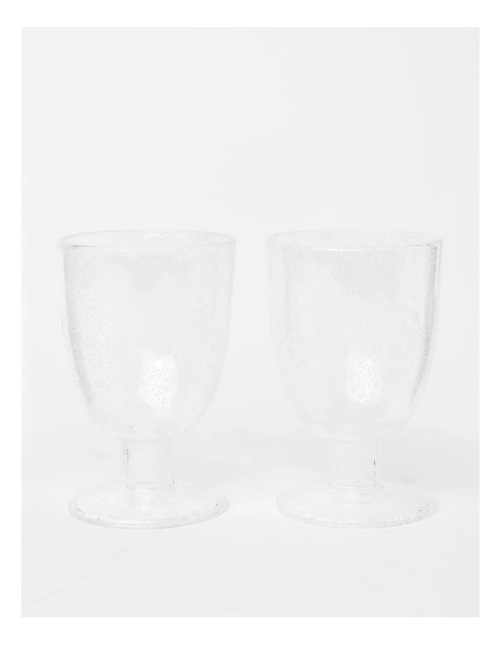 Sealers Cove Goblet Set of 2 Bubble in Clear