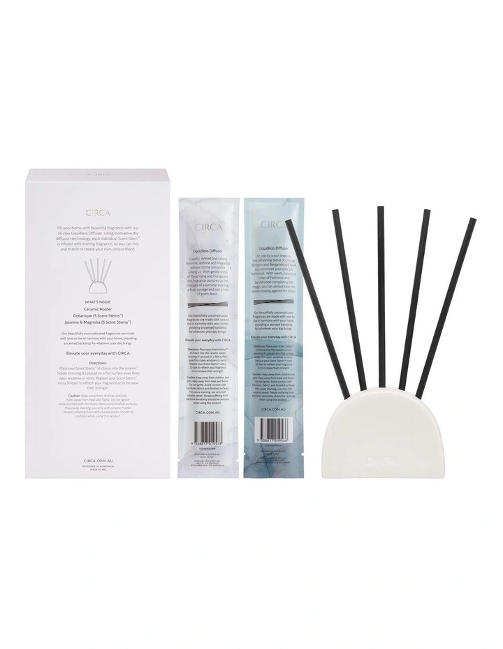 Oceanique & Jasmine & Magnolia Liquidless Diffuser Set