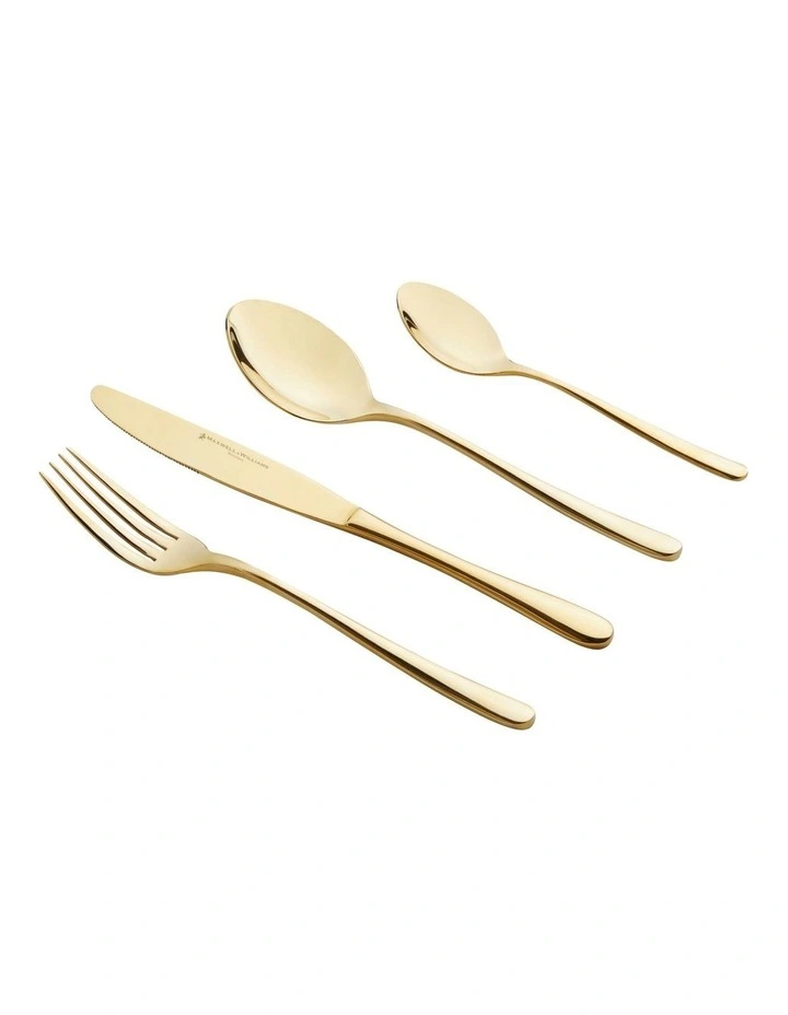 Leveson Cutlery Set Gift Boxed 24 Piece in Champagne
