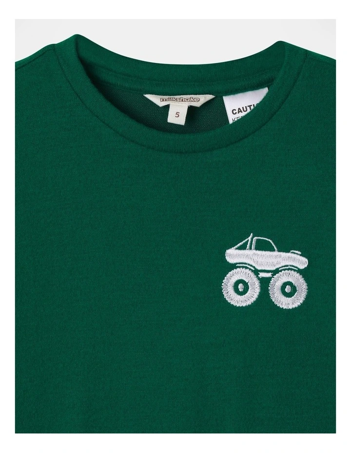 Monster Truck Pyjama Set in Dark Green