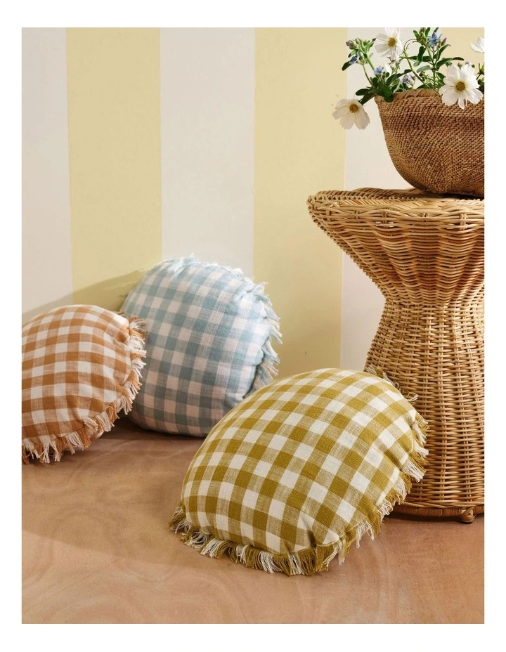 Tavola Round Cushion in Gold