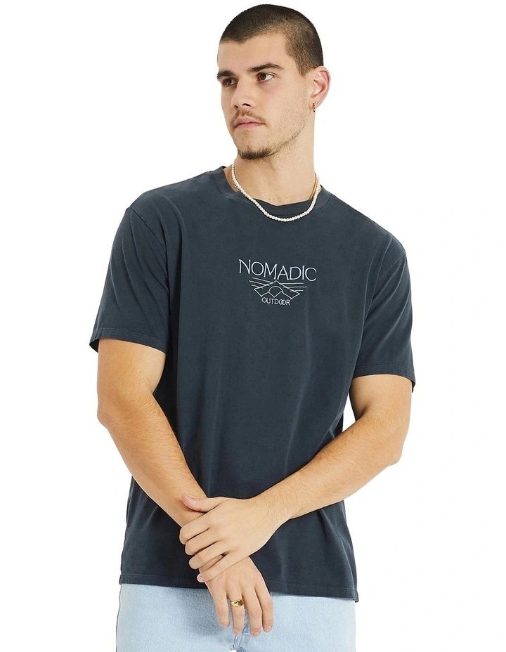 Southport Box Fit Tee in Pigment Anthracite Black