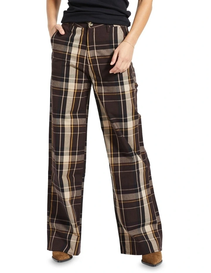 Victory Full Length Wide Leg Pant Seal Brown/Bright Gold