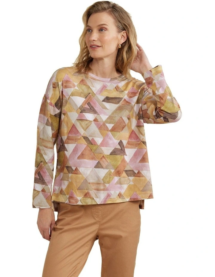 Tee in Pyramid Print