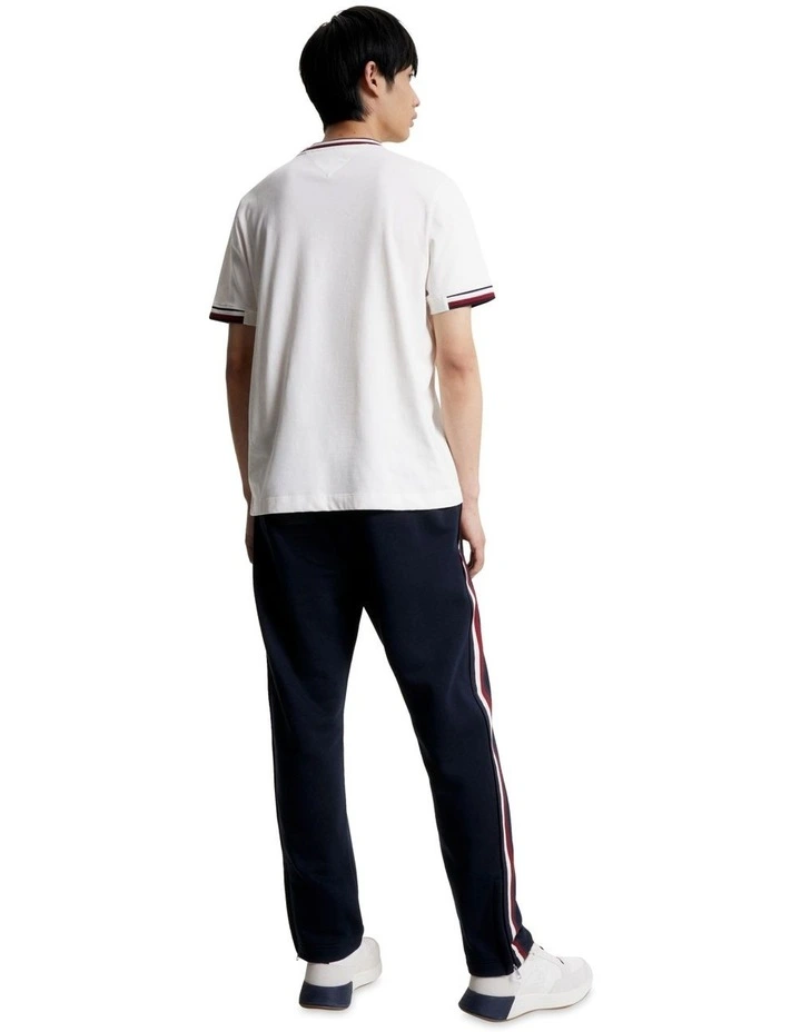 Bold Global Stripe Tipping Tee in White
