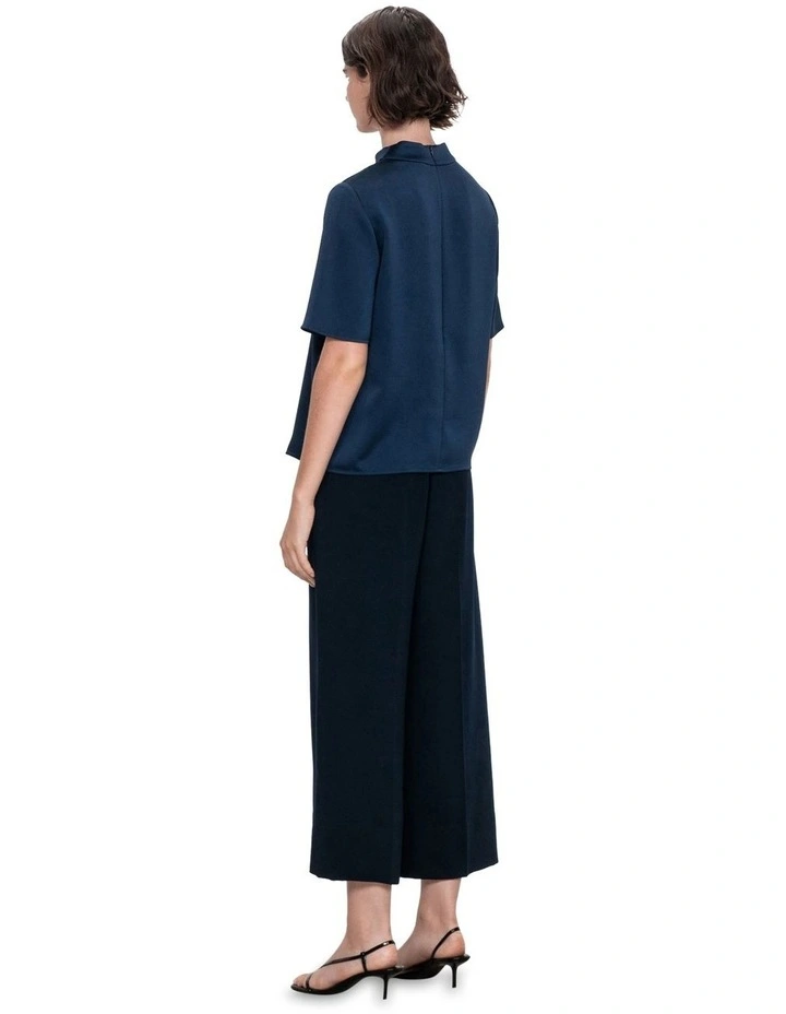 Crepe Satin Top in Ink