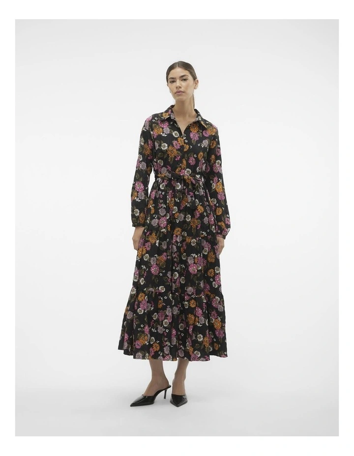 Amie Shirt Dress in Black