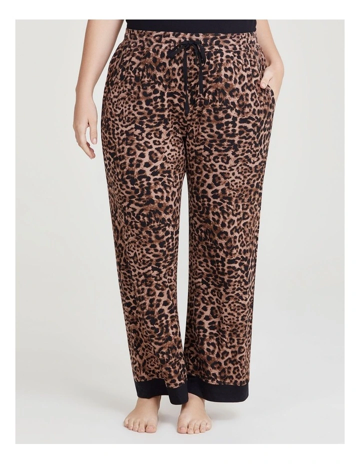 Bamboo Animal Pyjama Pant in Print/Black