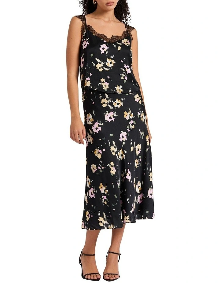 Are You Flo-real Skirt in Black Multi