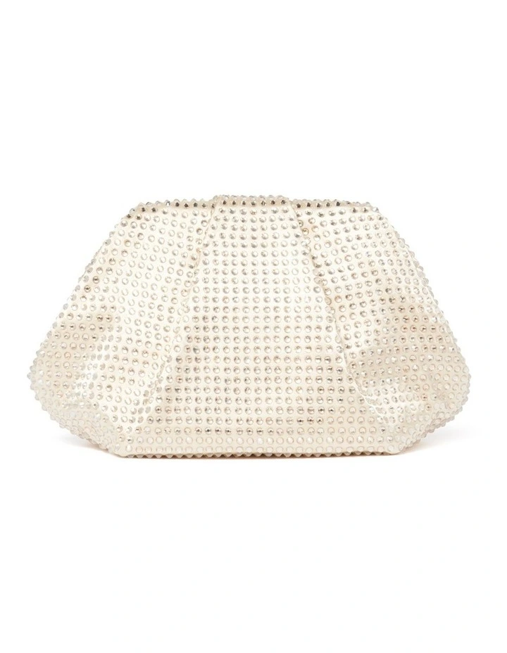 Signature Reece Ruched Clutch in Gold