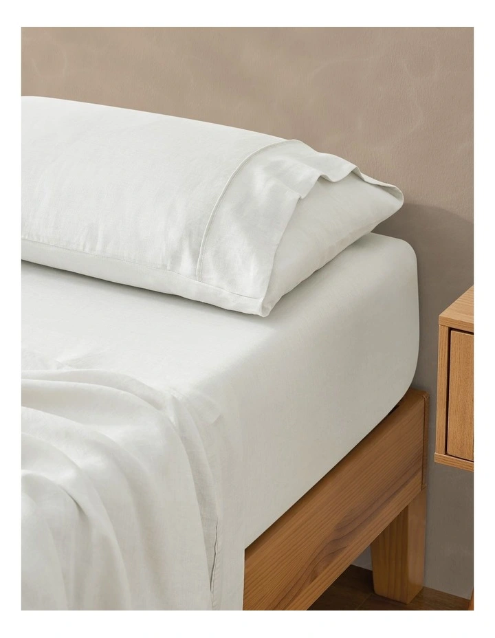 Vintage Washed Hemp Linen Sheet Set in Dove Grey