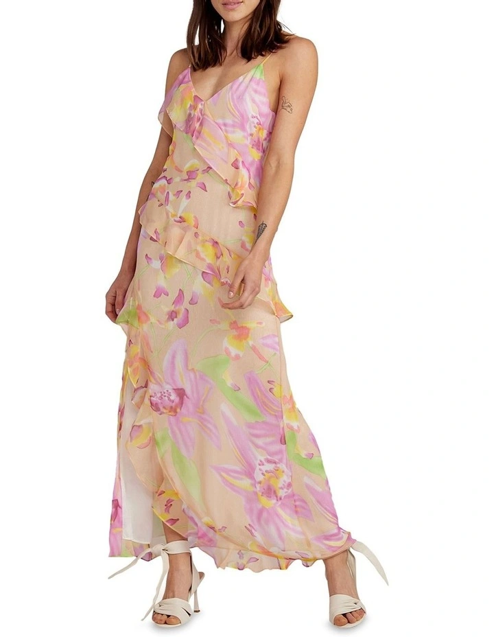 Ocean Eyes Limited Edition Silk Maxi Dress in Multi