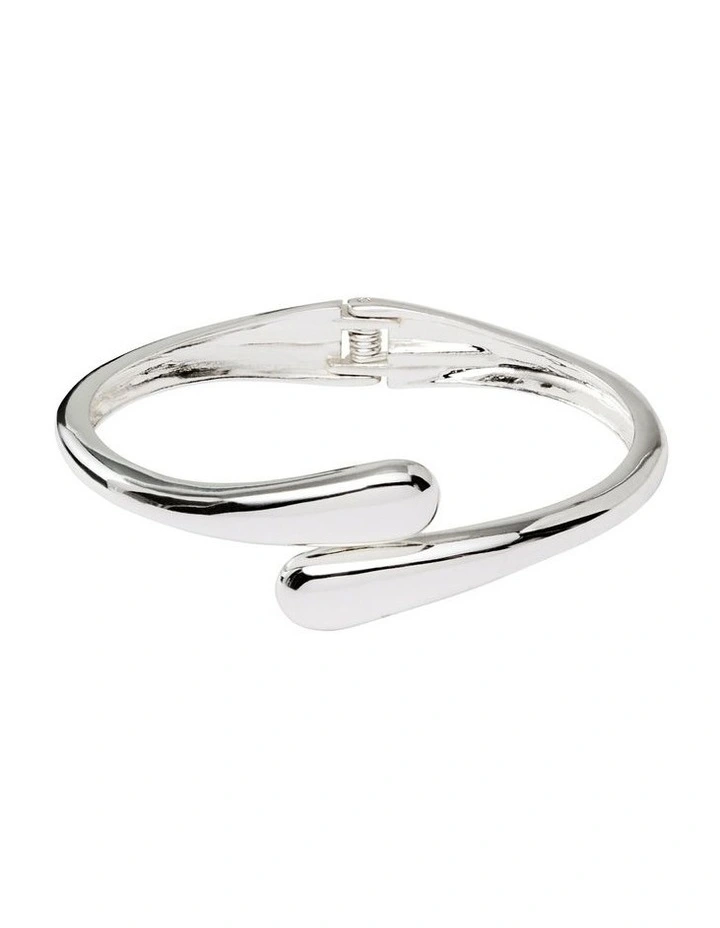 Spade Hinge Bangle in Silver