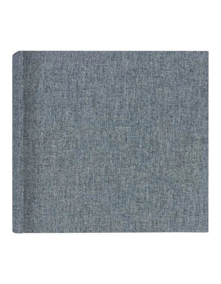 Plush Linen Photo Album 200 Capacity in Denim