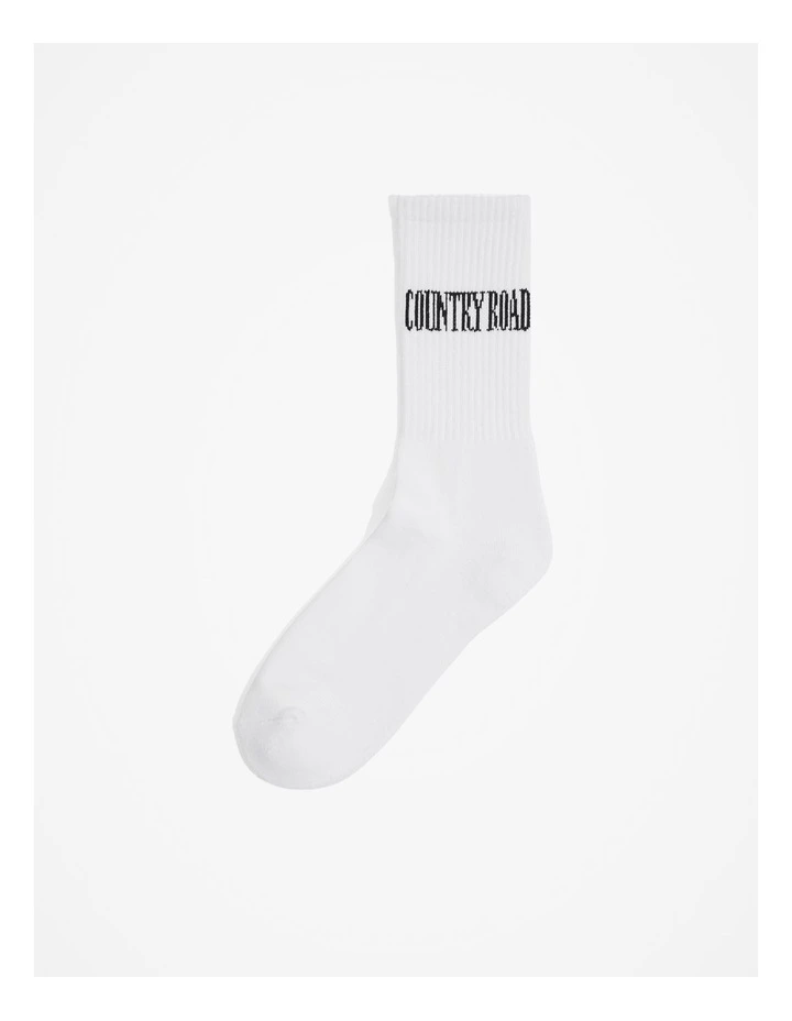 Heritage Sock in White