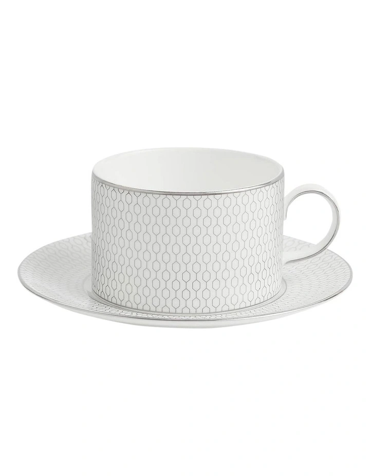 Gio Platinum Teacup & Saucer