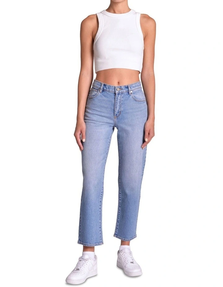 95 Mid Straight Crop Felicia Jeans in Blue