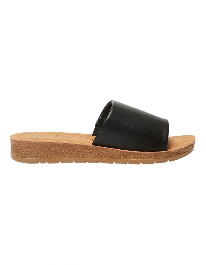 Enid Sandals in Black Smooth