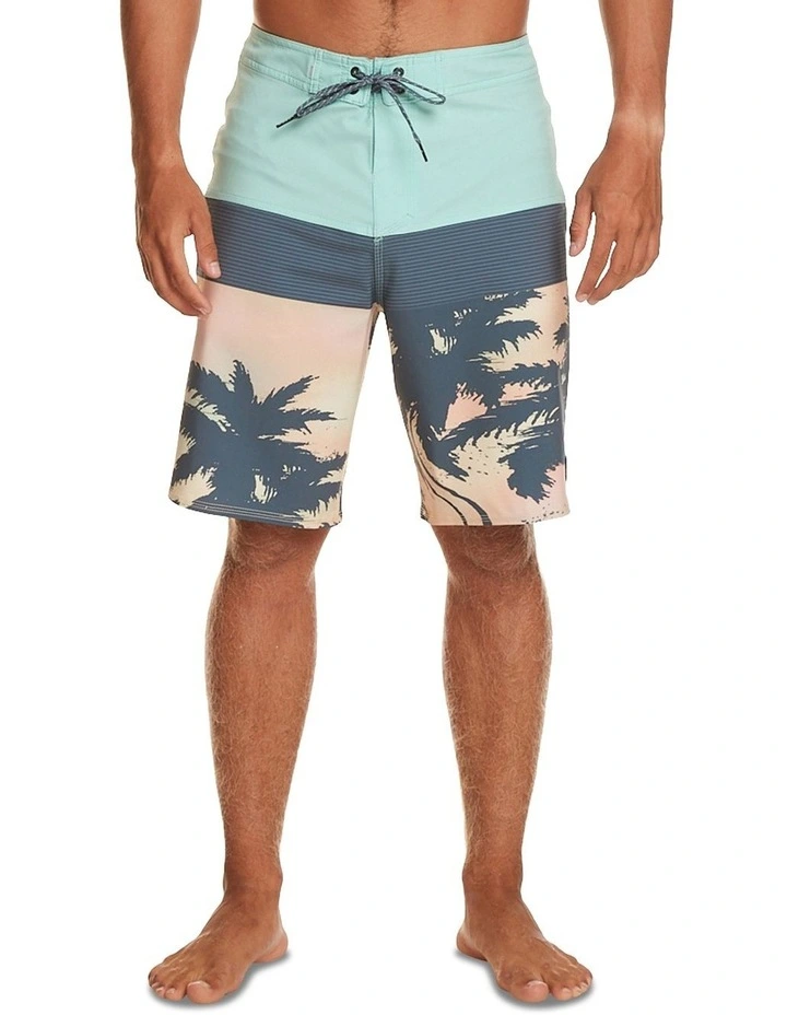 Surf Silk Panel Boardshorts in Pastel Turquoise