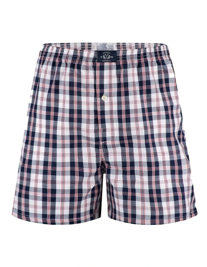 Two Pack Woven Boxers in Grey