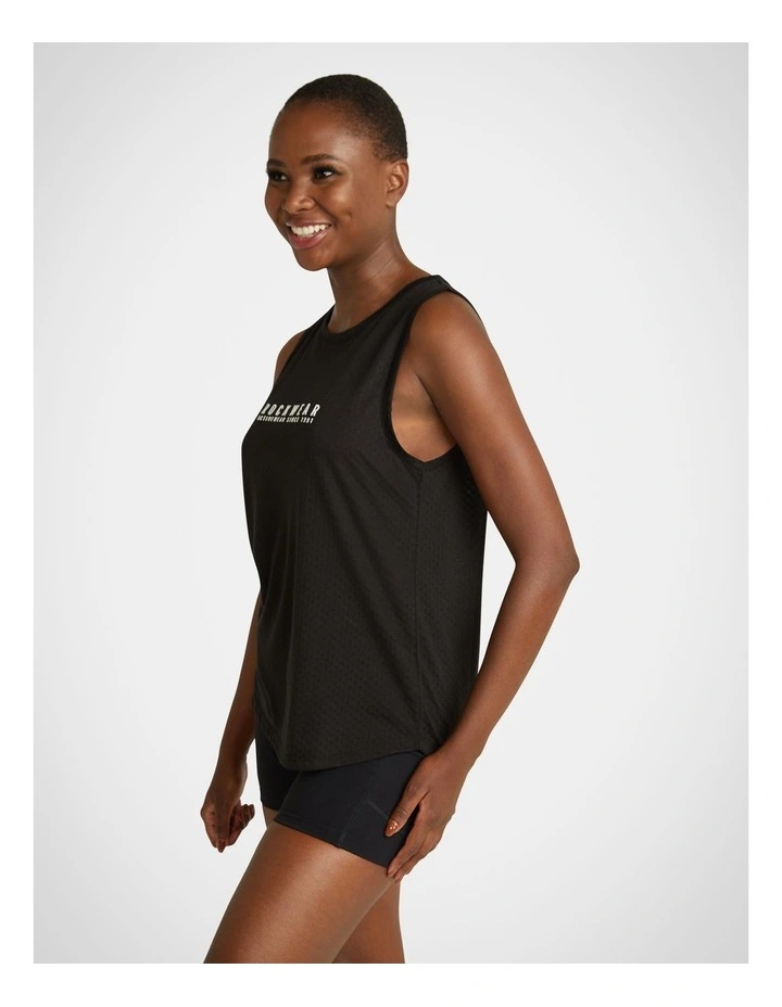 Fleur Tank Top in Black