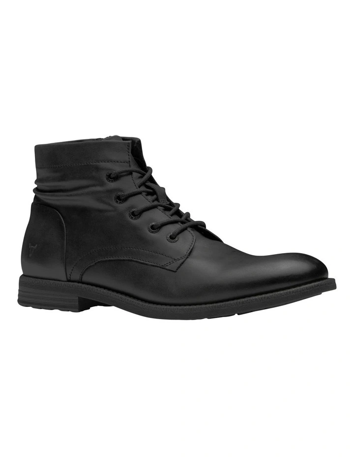Stephan Leather Boot in Black