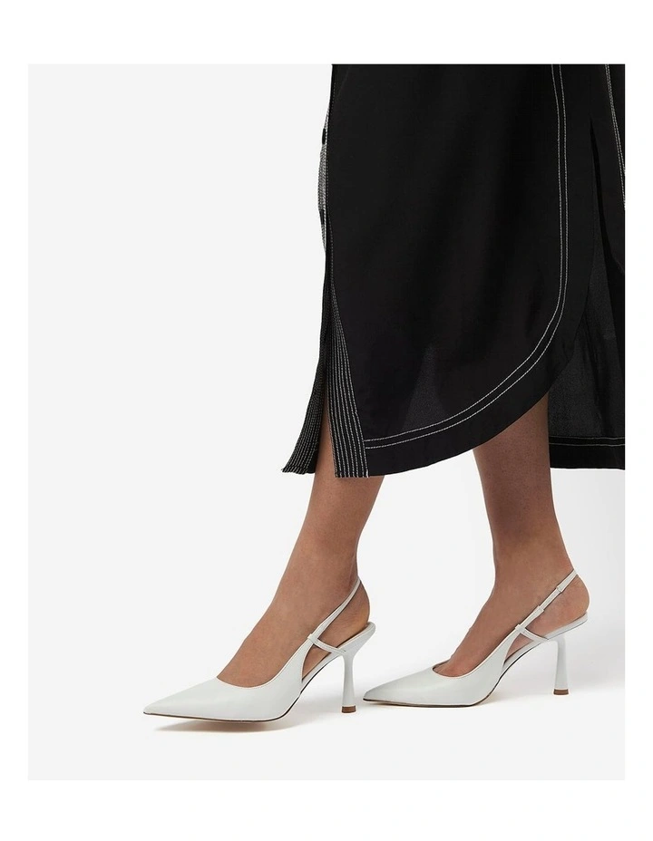 Cabanna Slingback Heel in White