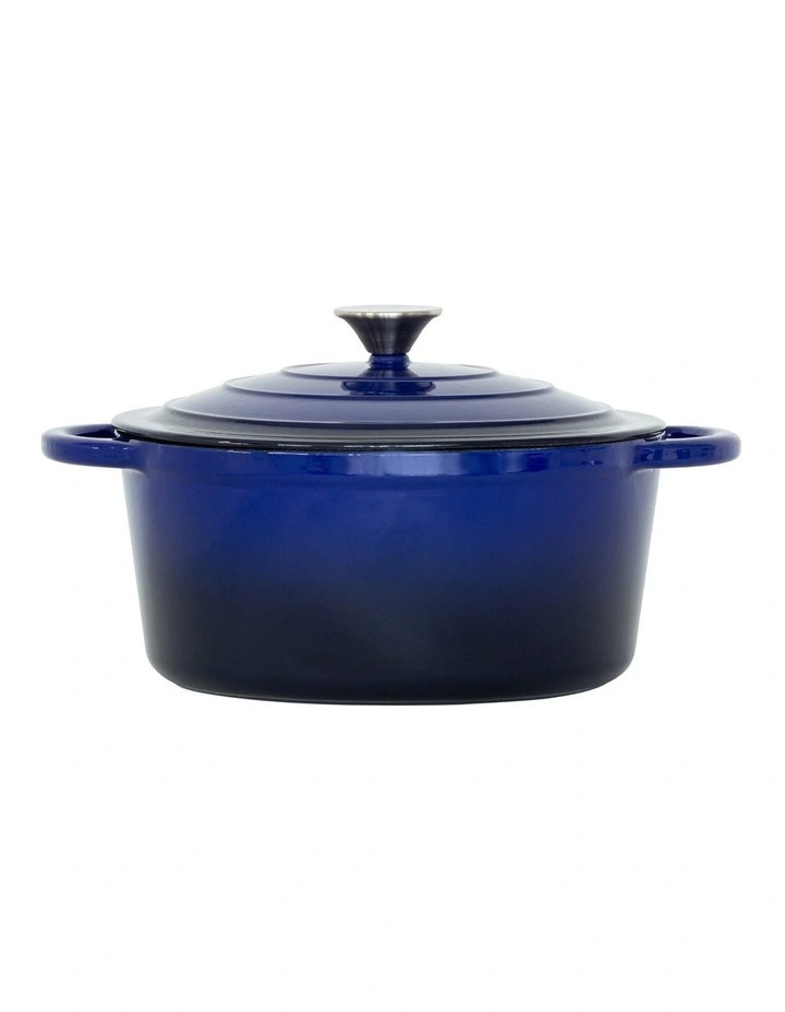 26cm Enamelled Cast Iron French Oven Casserole 4.7L in Blue